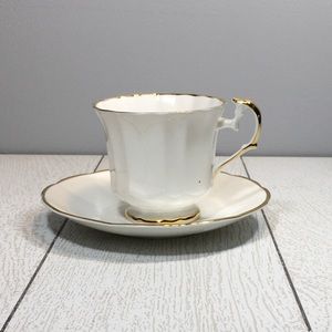 2 Pieces Royal Crest Bone China Made in England w/ Gold trim